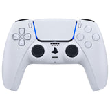 eXtremeRate Solid White Decorative Trim Shell for PS5 Controller, DIY Replacement Clip Shell for PS5 Controller, Custom Plates Cover for PS5 Controller with Accent Rings - GPFM5008