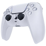 eXtremeRate Solid White Decorative Trim Shell for PS5 Controller, DIY Replacement Clip Shell for PS5 Controller, Custom Plates Cover for PS5 Controller with Accent Rings - GPFM5008