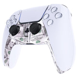 eXtremeRate The $100 Cash Money Patterned Decorative Trim Shell Compatible with ps5 Controller, DIY Replacement Clip Shell, Custom Plates Cover Compatible with ps5 Controller with Accent Rings - GPFS2003