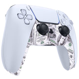 eXtremeRate The $100 Cash Money Patterned Decorative Trim Shell Compatible with ps5 Controller, DIY Replacement Clip Shell, Custom Plates Cover Compatible with ps5 Controller with Accent Rings - GPFS2003