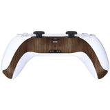 eXtremeRate Wood Grain Decorative Trim Shell Compatible with ps5 Controller, DIY Replacement Clip Shell, Custom Plates Cover Compatible with ps5 Controller with Accent Rings - GPFS2001