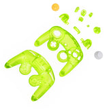 eXtremeRate Clear Lime Green Replacement Faceplate Backplate with Buttons for Nintendo GameCube Controller - GCNM5005