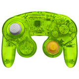 eXtremeRate Clear Lime Green Replacement Faceplate Backplate with Buttons for Nintendo GameCube Controller - GCNM5005