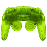 eXtremeRate Clear Lime Green Replacement Faceplate Backplate with Buttons for Nintendo GameCube Controller - GCNM5005
