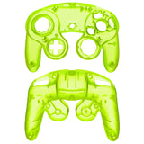 eXtremeRate Clear Lime Green Replacement Faceplate Backplate with Buttons for Nintendo GameCube Controller - GCNM5005
