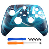 eXtremeRate Aero Slash Magic Replacement Part Faceplate, Housing Shell Case for Xbox Series S & Xbox Series X Controller Accessories - Controller NOT Included - FX3T209