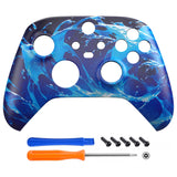 eXtremeRate Aqua Magic Replacement Part Faceplate, Housing Shell Case for Xbox Series S & Xbox Series X Controller Accessories - Controller NOT Included - FX3T207
