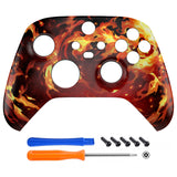 eXtremeRate Blazing Magic Replacement Part Faceplate, Housing Shell Case for Xbox Series S & Xbox Series X Controller Accessories - Controller NOT Included - FX3T205