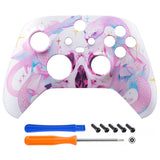 eXtremeRate Celestial Serpent's Embrace Replacement Part Faceplate, Soft Touch Grip Housing Shell Case for Xbox Series S & Xbox Series X Controller Accessories - Controller NOT Included - FX3R029