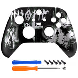 eXtremeRate Darkness Falls Replacement Part Faceplate, Front Housing Shell Case for Xbox Series S & Xbox Series X Controller Accessories - Controller NOT Included - FX3R020