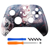 eXtremeRate Killing Clown Replacement Part Faceplate, Soft Touch Grip Housing Shell Case for Xbox Series S & Xbox Series X Controller Accessories - Controller NOT Included - FX3R015