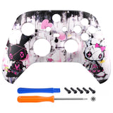 eXtremeRate Lovely Punky Bunny Replacement Part Faceplate, Soft Touch Grip Housing Shell Case for Xbox Series S & Xbox Series X Controller Accessories - Controller NOT Included - FX3R018
