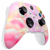 eXtremeRate Pinky Jellyfish Heaven Replacement Part Faceplate, Soft Touch Grip Housing Shell Case for Xbox Series S & Xbox Series X Controller Accessories - Controller NOT Included - FX3R025