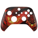 eXtremeRate Purgatory Fire Serpent Replacement Part Faceplate, Housing Shell Case for Xbox Series S & Xbox Series X Controller Accessories - Controller NOT Included - FX3T204
