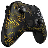 eXtremeRate Replacement Front Housing Shell Case for Xbox One Elite Series 2 & Elite 2 Core Controller (Model 1797) - The Great GOLDEN Wave Off Kanagawa - Black - ELT154
