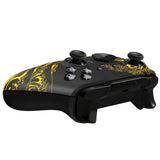 eXtremeRate Replacement Front Housing Shell Case for Xbox One Elite Series 2 & Elite 2 Core Controller (Model 1797) - The Great GOLDEN Wave Off Kanagawa - Black - ELT154