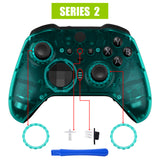 eXtremeRate Replacement Front Housing Shell Case for Xbox One Elite Series 2 & Elite 2 Core Controller (Model 1797) - Emerald Green - ELM510