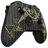 eXtremeRate Eye of Providence Pyramid Replacement Front Housing Shell Case with Thumbstick Accent Rings for Xbox One Elite Series 2 Controller Model 1797 - ELT153