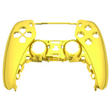 eXtremeRate Chrome Gold Glossy Replacement Front Housing Shell Compatible with ps5 Controller BDM-010/020/030/040/050 - MPFD4001