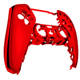 eXtremeRate Chrome Red Glossy Replacement Front Housing Shell Compatible with ps5 Controller BDM-010/020/030/040/050 - MPFD4003