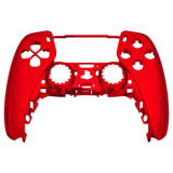 eXtremeRate Chrome Red Glossy Replacement Front Housing Shell Compatible with ps5 Controller BDM-010/020/030/040/050 - MPFD4003