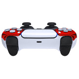 eXtremeRate Chrome Red Glossy Replacement Front Housing Shell Compatible with ps5 Controller BDM-010/020/030/040/050 - MPFD4003