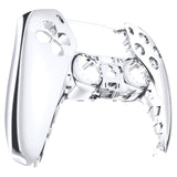 eXtremeRate Chrome Silver Glossy Replacement Front Housing Shell Compatible with ps5 Controller BDM-010/020/030/040/050 - MPFD4002