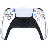 eXtremeRate Chrome Silver Glossy Replacement Front Housing Shell Compatible with ps5 Controller BDM-010/020/030/040/050 - MPFD4002