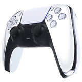 eXtremeRate Chrome Silver Glossy Replacement Front Housing Shell Compatible with ps5 Controller BDM-010/020/030/040/050 - MPFD4002
