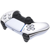 eXtremeRate Chrome Silver Glossy Replacement Front Housing Shell Compatible with ps5 Controller BDM-010/020/030/040/050 - MPFD4002