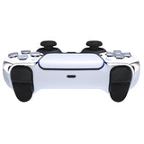 eXtremeRate Chrome Silver Glossy Replacement Front Housing Shell Compatible with ps5 Controller BDM-010/020/030/040/050 - MPFD4002
