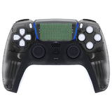eXtremeRate Replacement Front Housing Shell with Touchpad Compatible with PS5 Controller BDM-010/020/030/040/050/060 - Clear Black - ZPFM5006G4