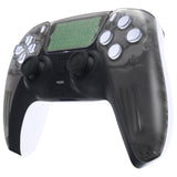 eXtremeRate Replacement Front Housing Shell with Touchpad Compatible with PS5 Controller BDM-010/020/030/040/050/060 - Clear Black - ZPFM5006G4