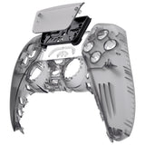 eXtremeRate Replacement Front Housing Shell with Touchpad Compatible with PS5 Controller BDM-010/020/030/040/050/060 - Clear Black - ZPFM5006G4