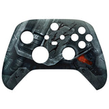 eXtremeRate Mecha Armor with Combat Damage Engrave Replacement Part Faceplate, Soft Touch Grip Housing Shell Case for Xbox Series S & Xbox Series X Controller Accessories - Controller NOT Included - FX3K001