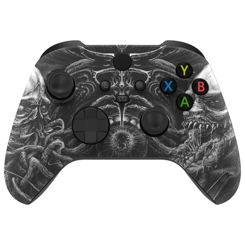 eXtremeRate Zombies Replacement Part Faceplate, Soft Touch Grip Housing Shell Case for Xbox Series S & Xbox Series X Controller Accessories - Controller NOT Included - FX3T185