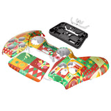 eXtremeRate Christmas Wrap Front Housing Shell Compatible with ps5 Controller BDM-010/020/030/040/050, DIY Replacement Shell Custom Touch Pad Cover Compatible with ps5 Controller - ZPFR017G3