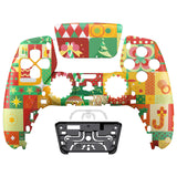 eXtremeRate Christmas Wrap Front Housing Shell Compatible with ps5 Controller BDM-010/020/030/040, DIY Replacement Shell Custom Touch Pad Cover Compatible with ps5 Controller - ZPFR017G3