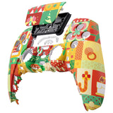eXtremeRate Christmas Wrap Front Housing Shell Compatible with ps5 Controller BDM-010/020/030/040/050, DIY Replacement Shell Custom Touch Pad Cover Compatible with ps5 Controller - ZPFR017G3