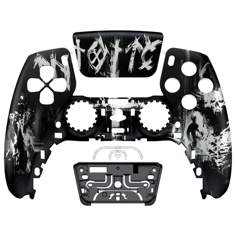 eXtremeRate Darkness Falls Front Housing Shell Compatible with ps5 Controller BDM-010/020/030/040/050, DIY Replacement Shell Custom Touch Pad Cover Compatible with ps5 Controller - ZPFR018G3