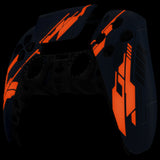 eXtremeRate Glow in Dark Mecha - Orange Touchpad Front Housing Shell Compatible with ps5 Controller BDM-010/020/030/040, DIY Replacement Shell Custom Touch Pad Cover Compatible with ps5 Controller - ZPFT1009G3