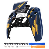 eXtremeRate Glow in Dark Mecha - Orange Touchpad Front Housing Shell Compatible with ps5 Controller BDM-010/020/030/040, DIY Replacement Shell Custom Touch Pad Cover Compatible with ps5 Controller - ZPFT1009G3