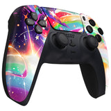 eXtremeRate Rainbow Storm Front Housing Shell Compatible with ps5 Controller BDM-010/020/030/040/050, DIY Replacement Shell Custom Touch Pad Cover Compatible with ps5 Controller - ZPFR024G3