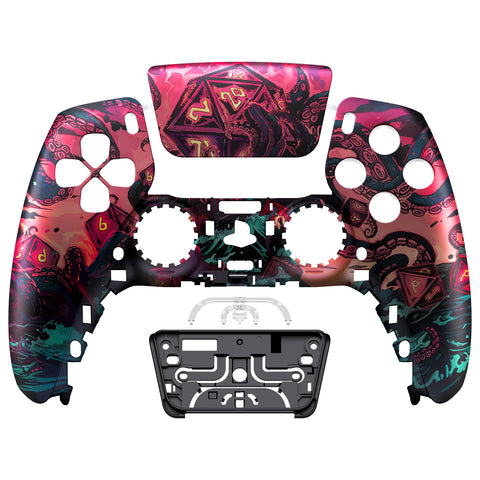 eXtremeRate Treasure of Abyss Front Housing Shell Compatible with ps5 Controller BDM-010/020/030/040/050, DIY Replacement Shell Custom Touch Pad Cover Compatible with ps5 Controller - ZPFR019G3