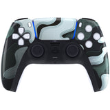 eXtremeRate Black White Camouflage Touchpad Front Housing Shell Compatible with ps5 Controller BDM-010/020/030/040/050, DIY Replacement Shell Custom Touch Pad Cover Compatible with ps5 Controller - ZPFT1049G3