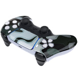 eXtremeRate Black White Camouflage Touchpad Front Housing Shell Compatible with ps5 Controller BDM-010/020/030/040/050, DIY Replacement Shell Custom Touch Pad Cover Compatible with ps5 Controller - ZPFT1049G3