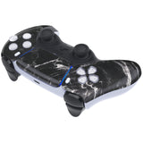 eXtremeRate Black White Marble Effect Touchpad Front Housing Shell Compatible with ps5 Controller BDM-010/020/030/040/050, DIY Replacement Shell Custom Touch Pad Cover Compatible with ps5 Controller - ZPFT1046G3