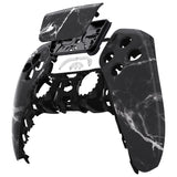 eXtremeRate Black White Marble Effect Touchpad Front Housing Shell Compatible with ps5 Controller BDM-010/020/030/040/050, DIY Replacement Shell Custom Touch Pad Cover Compatible with ps5 Controller - ZPFT1046G3