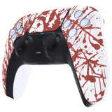 eXtremeRate Blood Patterned Touchpad Front Housing Shell Compatible with ps5 Controller BDM-010/020/030/040/050, DIY Replacement Shell Custom Touch Pad Cover Compatible with ps5 Controller - ZPFS2004G3