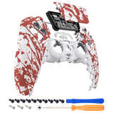 eXtremeRate Blood Patterned Touchpad Front Housing Shell Compatible with ps5 Controller BDM-010/020/030/040/050, DIY Replacement Shell Custom Touch Pad Cover Compatible with ps5 Controller - ZPFS2004G3